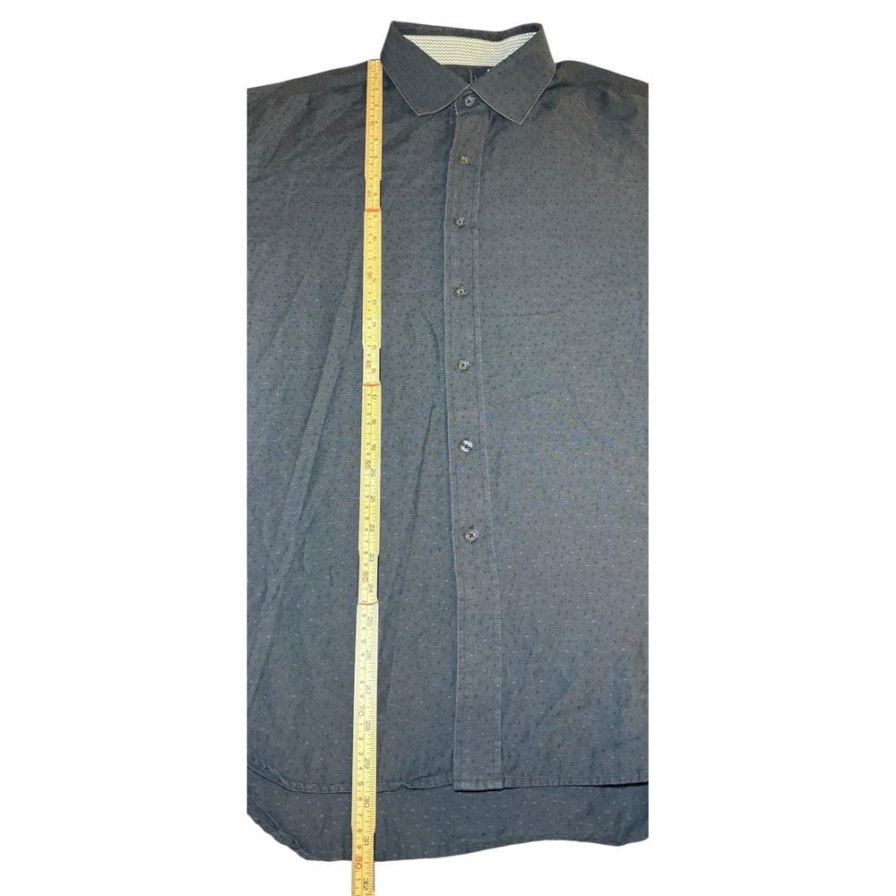 Robert Graham Mens XL Shirt Black Dots All Over Long Sleeve Button Up Flip Cuffs - Picture 11 of 11